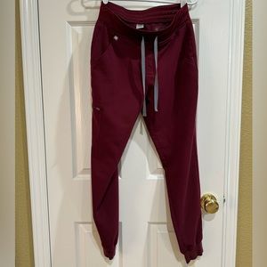 Figs women scrub jogger burgundy pant’s